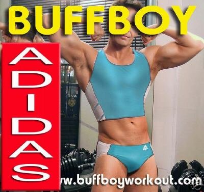 BUFFBOY ADIDAS LYCRA TRIATHLETE SINGLET SET PB LG
