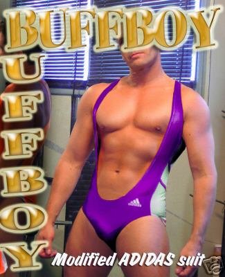 BUFFBOY ADIDAS LYCRA DEEP SCOOP SINGLET LEOTARD PRP XL