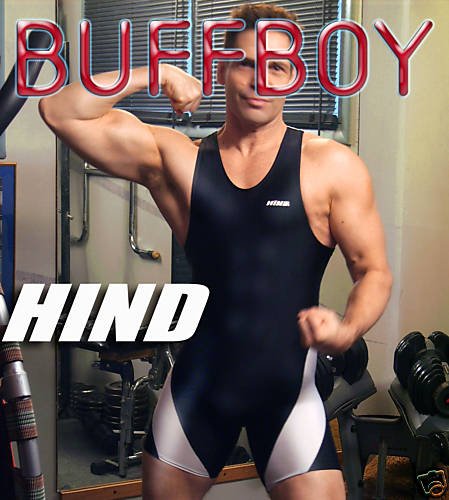 BUFFBOY HIND LYCRA WRESTLING SPEEDSUIT SINGLET BKxxL