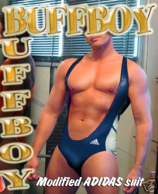 BUFFBOY ADIDAS LYCRA DEEP SCOOP SINGLET LEOTARD DB L