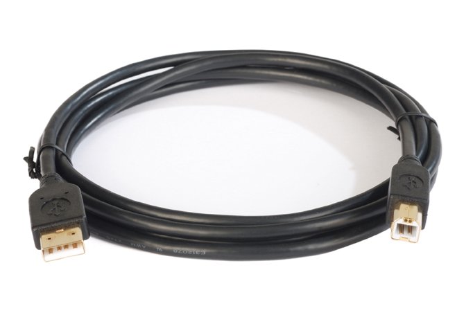 aboutSAGA.com USB 2.0 AM TO BM 10FT cable Gold Plated