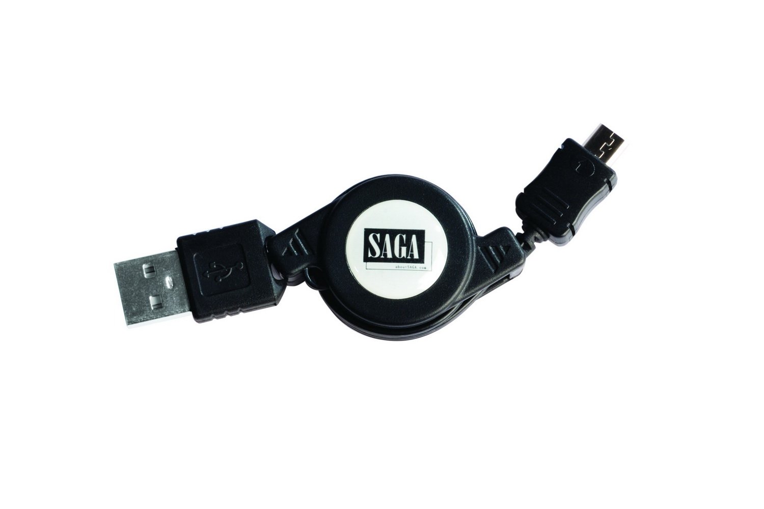 aboutSAGA 2.6ft Retractable USB AM TO MICRO 5PIN BM