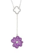 Swarovski Crystal Necklace - Fleurette (Violet)
