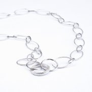 Rhodium Long Necklace - Candice