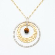 Swarovski Crystal Necklace Pendant - Maya (Gold)