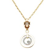 Swarovski Crystal Necklace Pendant - Maya (Gold)