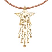 Swarovski Crystal Necklace Pendant - Stellar (Gold)