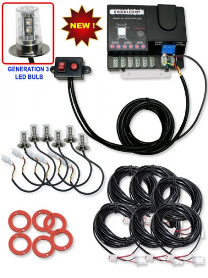 Advanced Hideaway Generation 3 LED lights (90 Watt 6 LED Set)