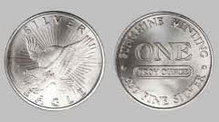 Sunshine Mining Silver Eagle Round, .999 Fine, 1 Oz.