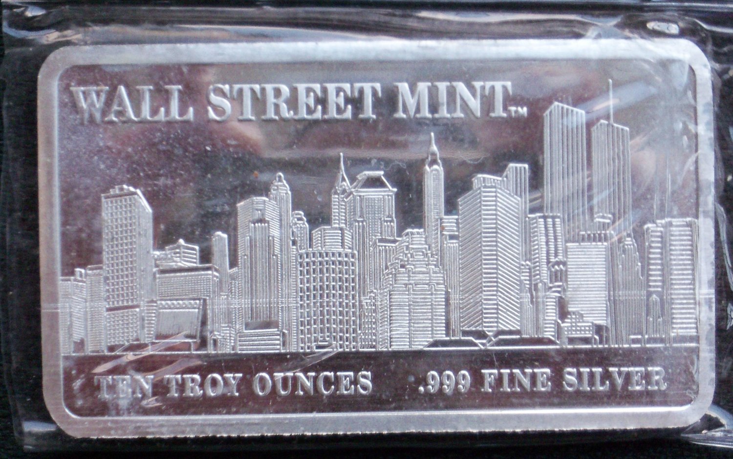 Wall Street Mint Silver Bullion Bar 10 Troy Oz