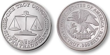 Northwest Territorial Mint Silver Trade Unit Round, 1 Troy Oz.