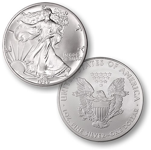 1989 American Eagle 1 Troy Oz. Silver Round, .999 Fine