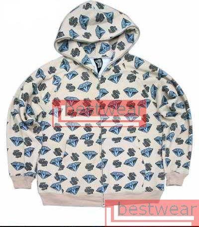 BBC Billionaire Boys Club Diamonds & Dollars Hoodie BBCH02 Size L