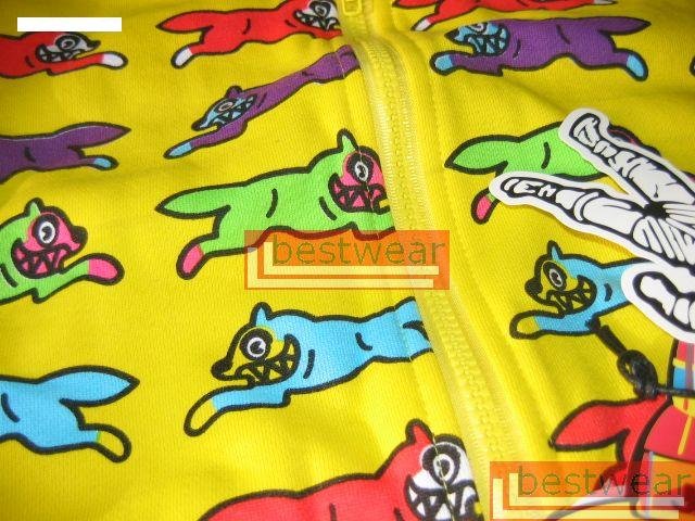 Brand New BBC Billionaire Boys Club Ice Cream Dog Full-Zip Hoodie BBCH01 Size L