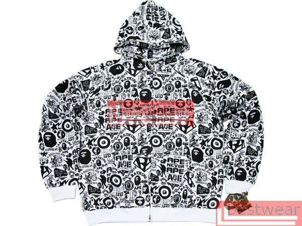Brand New Bape A Bathing Ape Double-Zipper Hoodie BH08 Size XXL 2XL