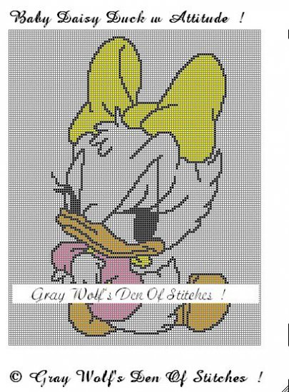 Baby Daisy Duck w Attitude **Crochet , Knit Afghan Patterns**
