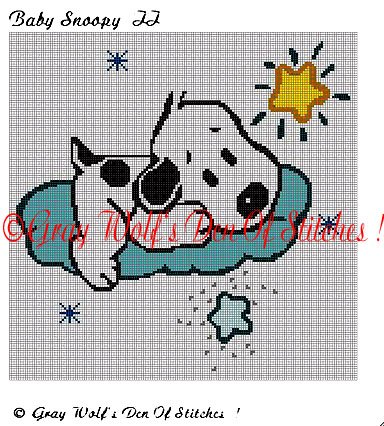 Baby Snoopy II **Crochet , Knit Afghan Pattern**