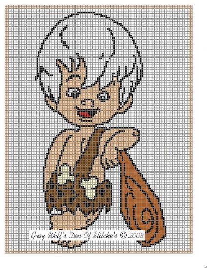 Bam-Bam Rubble **Crochet , Knit Afghan Pattern**