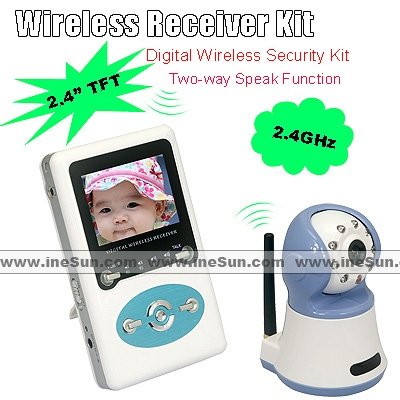 2.4G CCTV Wireless Baby Monitor System Builtin Intercom