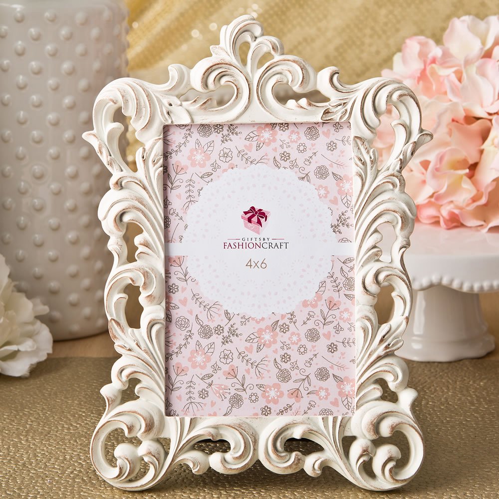 Ornate Brushed gold baroque style frame for 4" x 6" photo