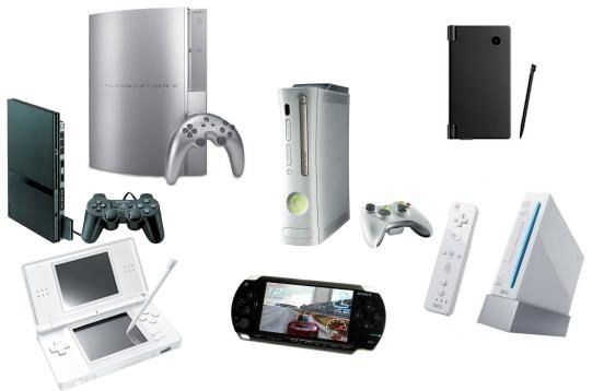 In home gaming console setup