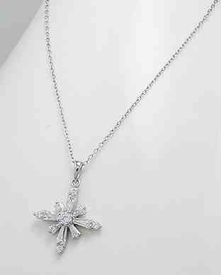 925 Silver Cubic Zirconia Pendant Necklace