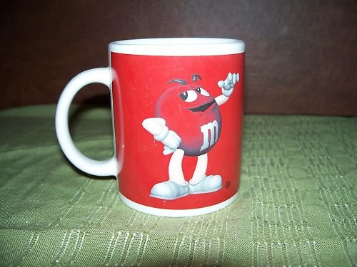 RED M & M Coffee Mug Great NEW Cup Cups Glass