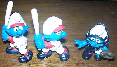 SMURFS lot of 3 Catcher 2 Batters Peyo Schleich