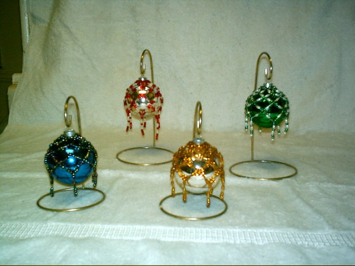 beaded Christmas ornament