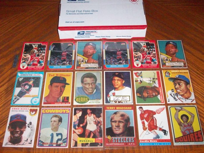 18 RARE CLASSIC REPLICA SPORTS CARD *NO REPRINT STAMP
