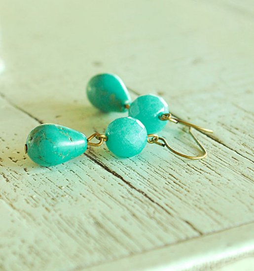 Let's go green earrings