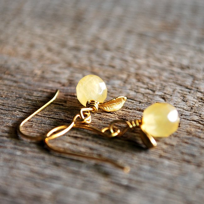 Tiny citrus fruit drops earrings