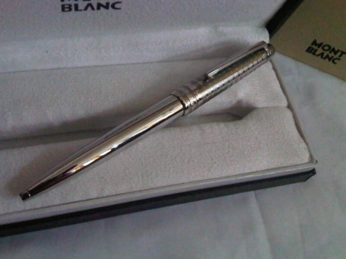 Montblanc Meisterstuck Solitaire Stainless Steel Ballpoint Pen Twist