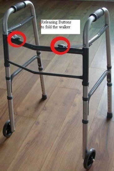2SHC11-WLK002 - Walker Frame/ Multifunctional Foldable Walker with rollers and adjustable height