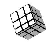 Silver Block Rubik Type Magic Mirror Cube Puzzle Toy