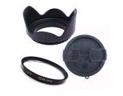 MASSA 58mm UV Protection Lens Filter + Cap + Hood Camera Camcorder DV