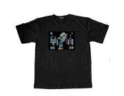 Flash LED Sound-activated EL Equalizer T-shirt - Black M