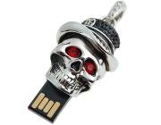 4G USB 2.0 Flash Memory Drive - Skull Crystal Pendant