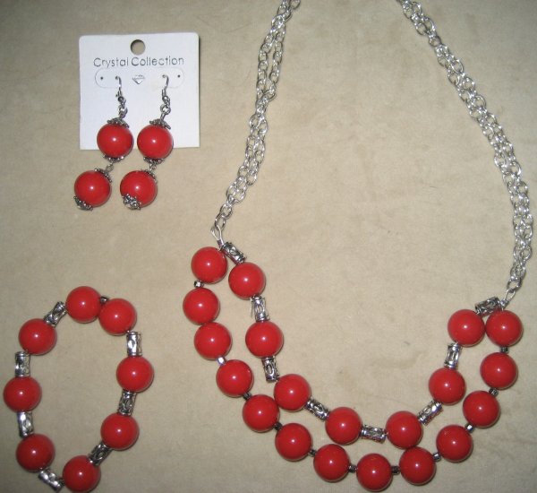 Statement Necklace Set with Bracelet & earrings