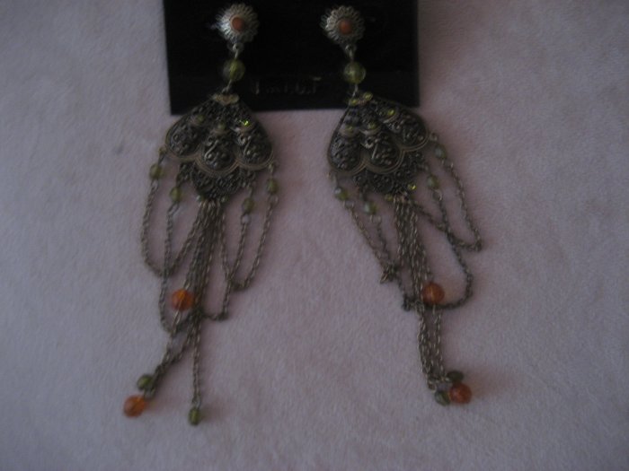 Bronzed Chain Earrings