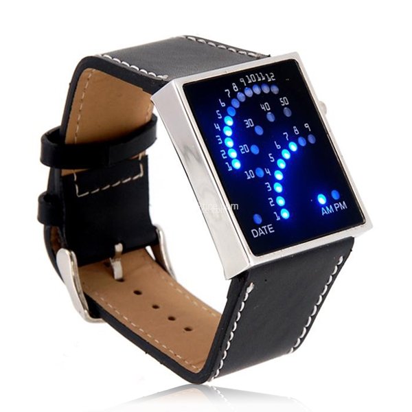 Fan-like Display LED Watch (Black)