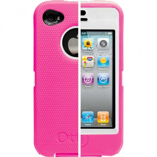 OTTERBOX DEFENDER CASE IPHONE 4 PINK WHITE