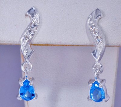 Blue Gemstone Earrings JE 0049