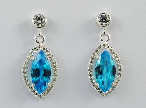 Blue Gemstone Earring JE 0042
