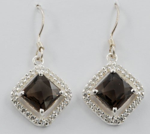 Square Gemstone Earrings JE 0043