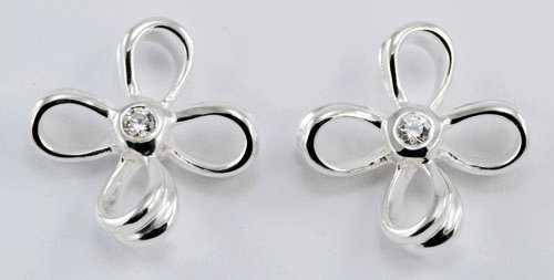 Flower Silver Earrings JE 0058