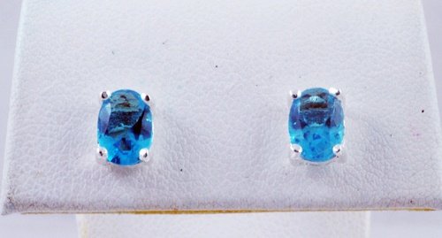 Oval Gemstone Earrings JE 0056