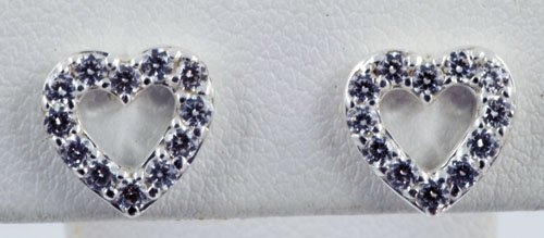 Diamond Heart Pattern Earrings JE 0024