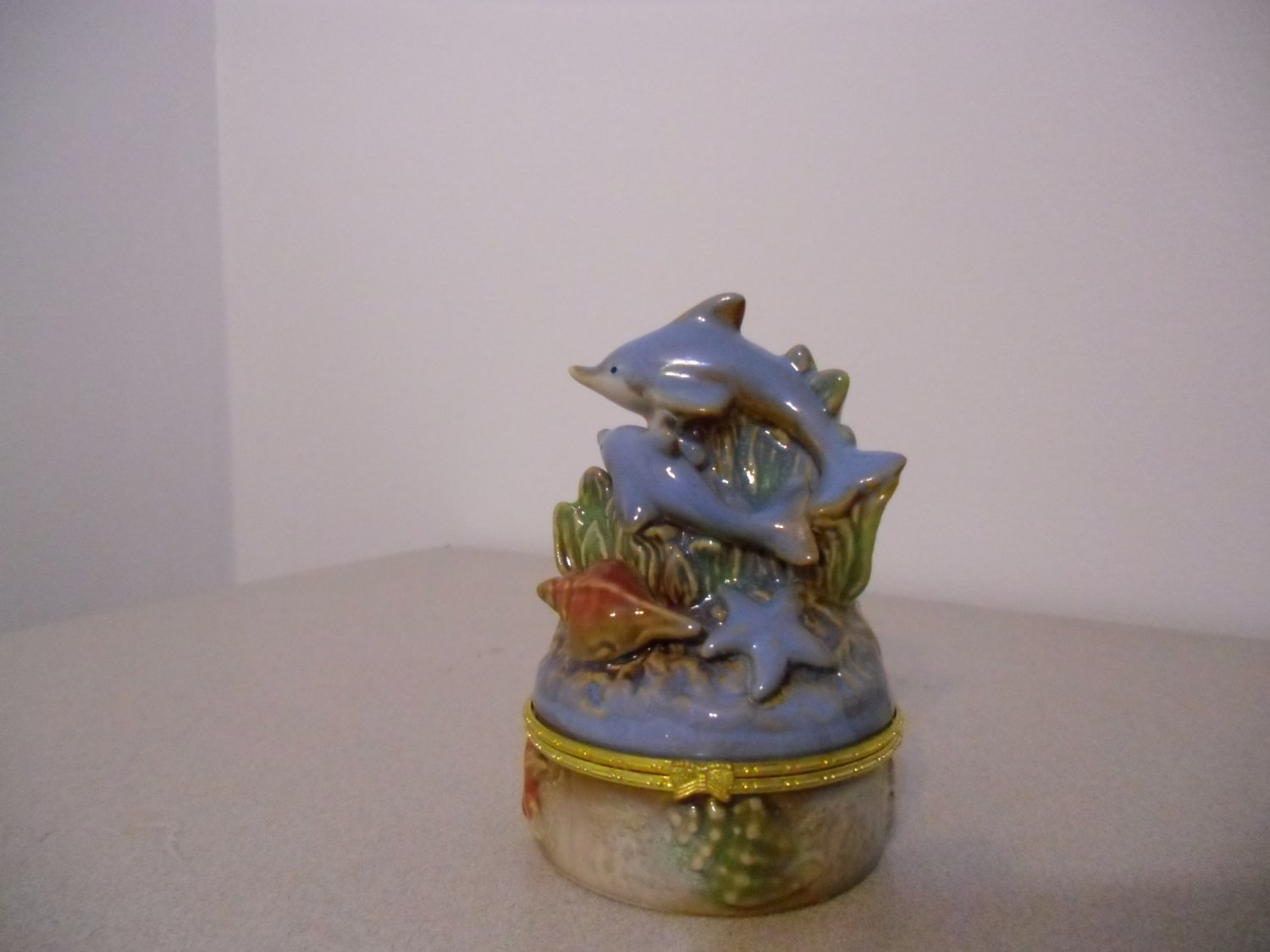 Dolphin Ring Box Wedding Cake Topper