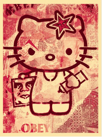 Shepard Fairey Prints Hello Kitty Pink